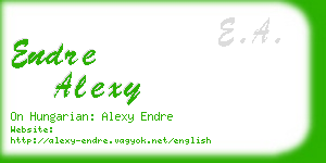 endre alexy business card